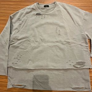 Distressed Cropped Shirt!